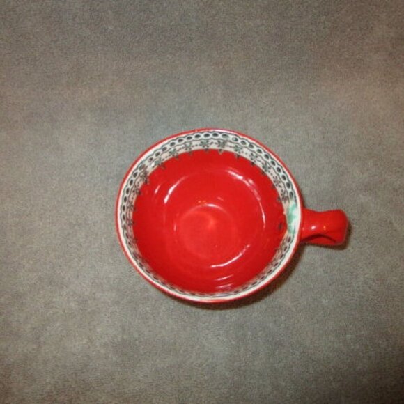 Anthropologie ELKA Ayaka PEDESTAL Coffee MUG Cup FOOTED Twist Handle TEXTURED - Picture 7 of 10